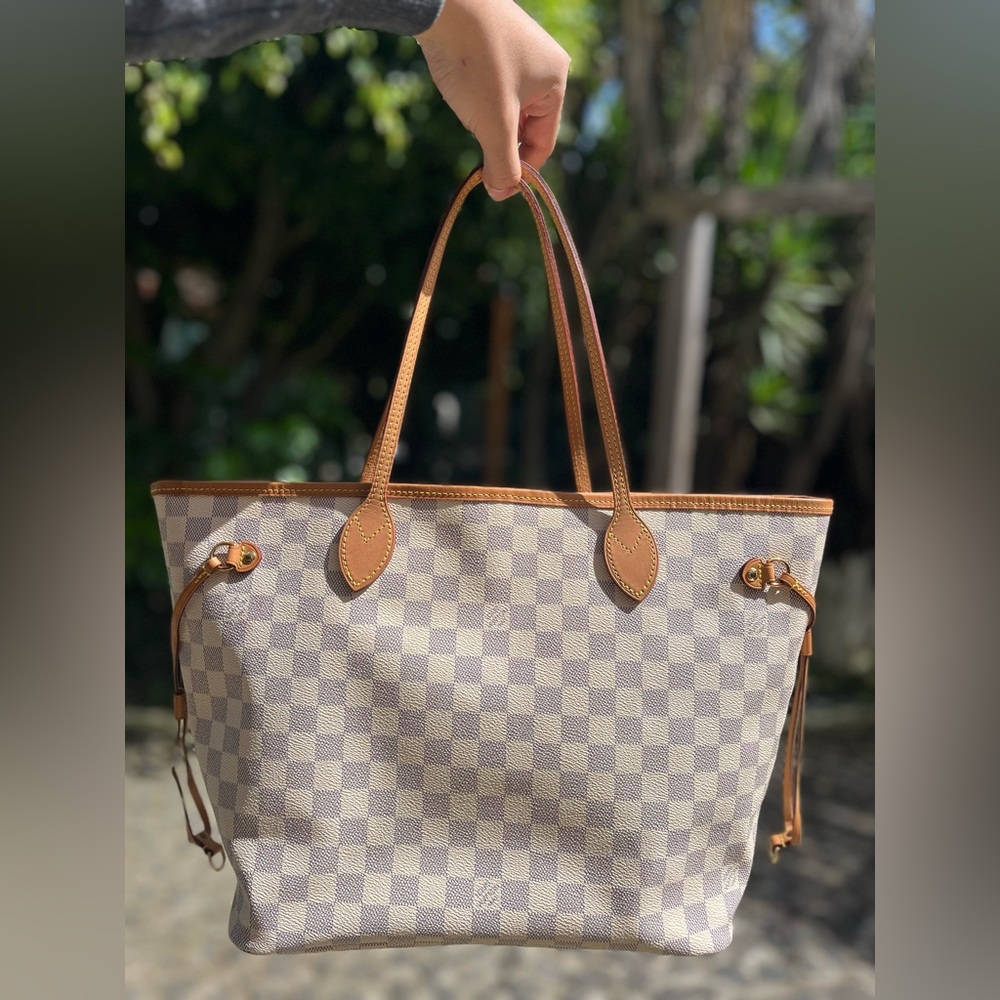 LOUIS VUITTON AUTHENTIC DAMIER AZUR MM - Picture 5 of 10